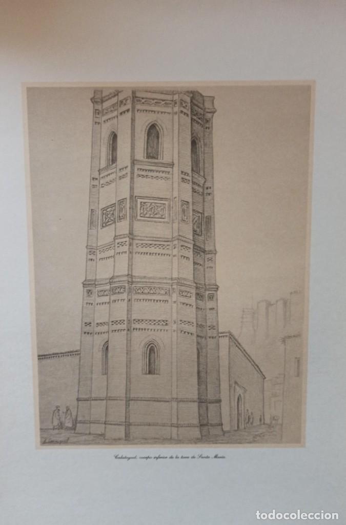 Collecting paper: Calatayud Iglesia Santa Maria cuerpo interior torre l&aacute;mina cartulina Agust&iacute;n Sanmiguel 1986