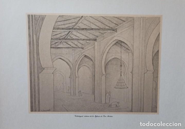 Coleccionismo: Calatayud interior iglesia San Andr&eacute;s l&aacute;mina cartulina Agust&iacute;n Sanmiguel 1986