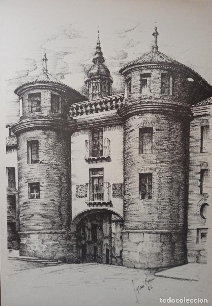 Coleccionismo: Calatayud 1966 Puerta Terrer l&aacute;mina cartulina Juan Cruz Melero 1986