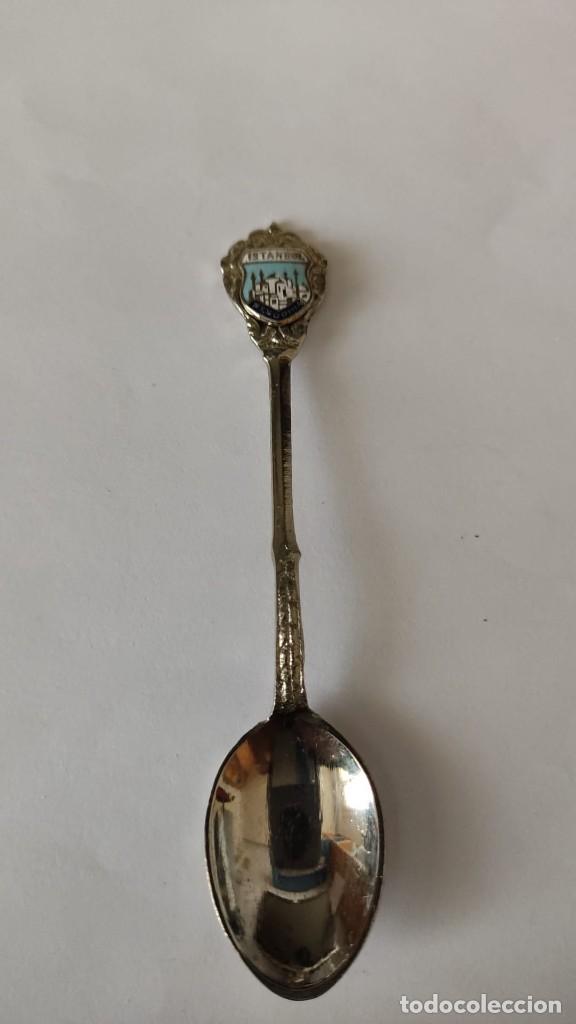 Coleccionismo: CUCHARILLA DE COLECCI&Oacute;N PLATEADA. ESTAMBUL. - Foto 1