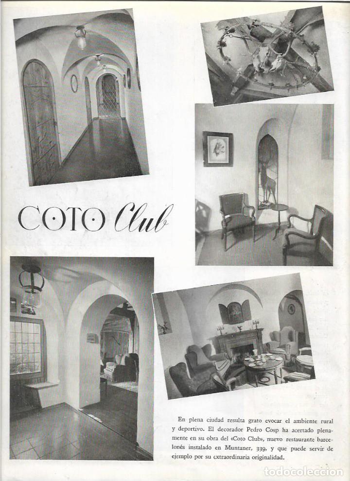 Colecionismo: A&Ntilde;O 194? RECORTE PRENSA COTO CLUB RESTAURANTE BARCELONA DECORADOR PEDRO COSP