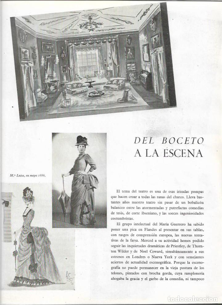 Colecionismo: A&Ntilde;O 194? RECORTE PRENSA VESTUARIO TEATRO BOCETOS VESTIDOS DE MARIA GUERRERO EN LA ESCENA