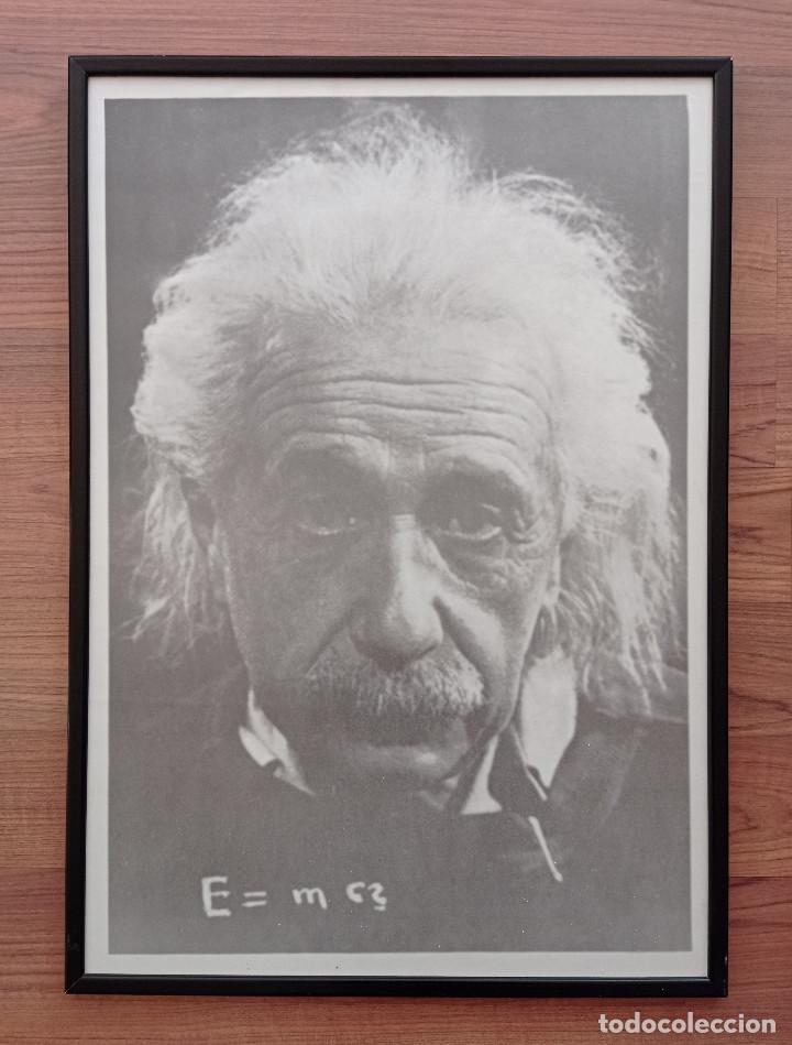Coleccionismo: # CUADRO CON LAMINA DE CRISTAL CON MOTIVO ALBERT EINSTEIN - Foto 1
