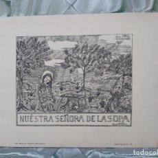 Coleccionismo: LAMINA NUESTRA SEÑORA DE LA SOPA - ANY 1862 XILOGRAPIA - EDICIÓN 1970. Lote 326995123