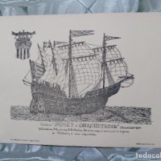 Coleccionismo: LAMINA. GALEÓN JAIME I EL CONQUISTADOR SIGLO XIV-XV. Lote 326995618