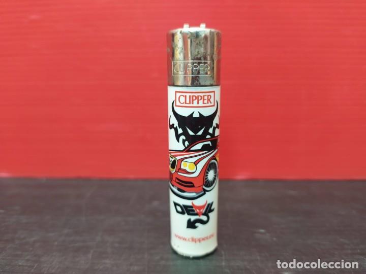 Coleccionismo: mechero encendedor rosca redonda clipper devil