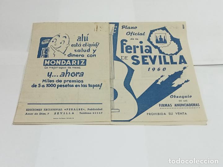 Collezionismo: PLANO OFICIAL DE LA FERIA DE SEVILLA. 1960. PUBLICIDAD DE &Eacute;POCA. DESPLEGABLE. VER INTERIOR