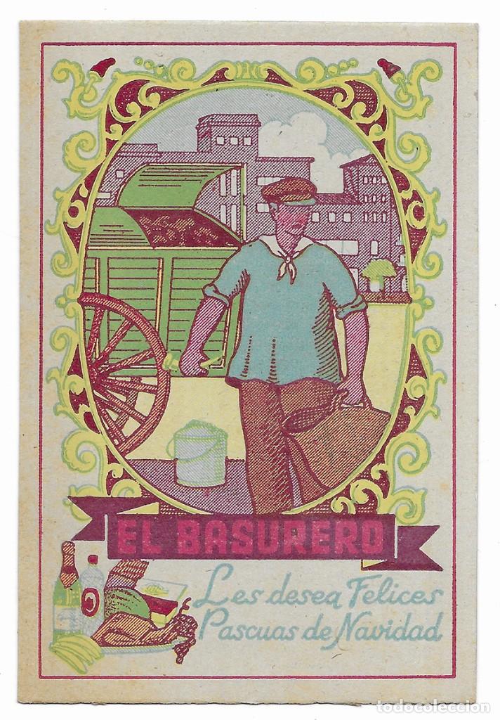 Coleccionismo: Felicitacion / Nadala. El Basurero les desea.... 1940 / 1950