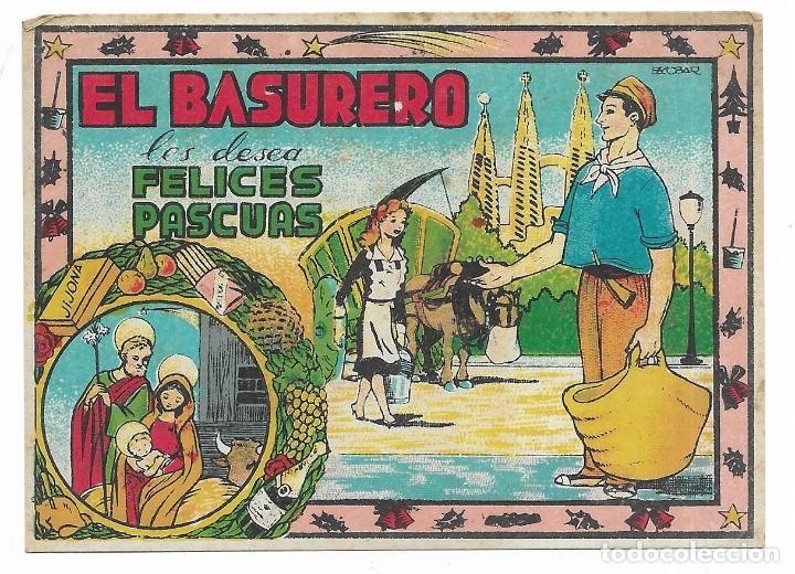 Coleccionismo: Felicitacion / Nadala. El Basurero les desea.... 1940 / 1950