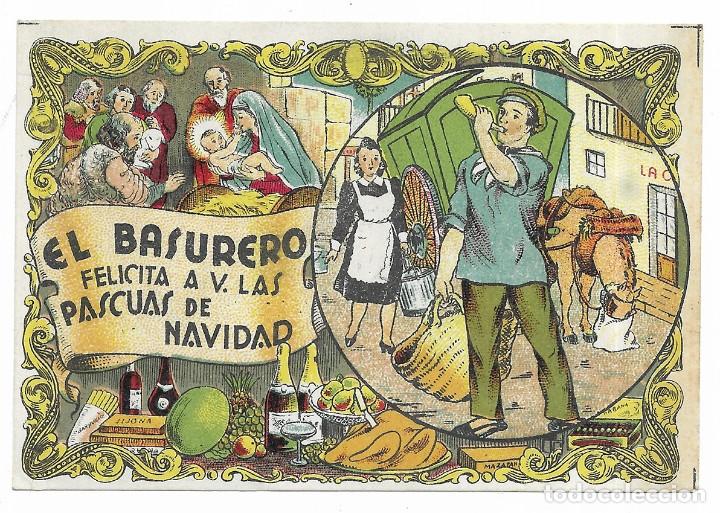 Coleccionismo: Felicitacion / Nadala. El Basurero Felicita a uds..... 1940 / 1950