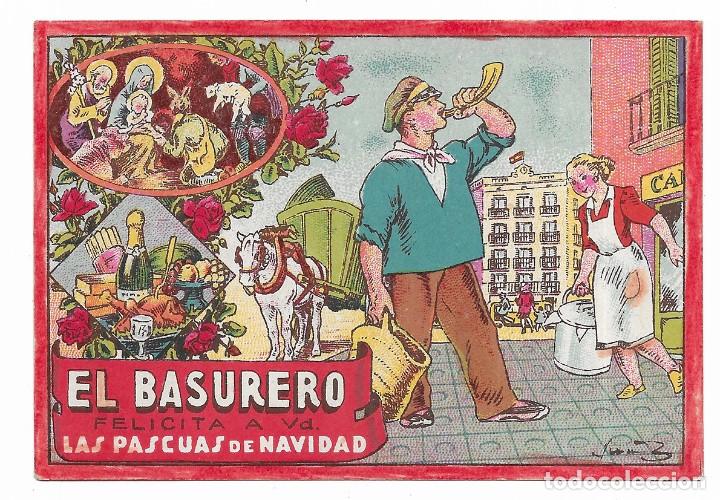 Coleccionismo: Felicitacion / Nadala. El Basurero Felicita a uds..... 1940 / 1950