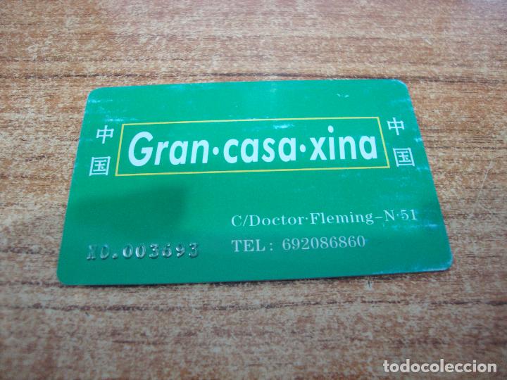 Coleccionismo: TARJETA PLASTICO GRAN CASA XINA - Foto 1