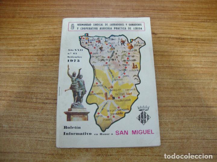 Coleccionismo: PROGRAMA BOLETIN INFORMATIVO SAN MIGUEL LERIDA N&ordm; 65 1975