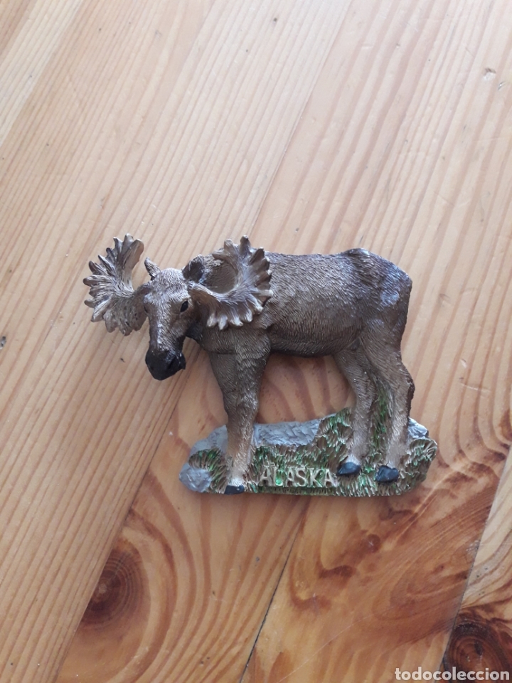 Coleccionismo: Iman Alaska USA Alce - Fauna Estados Unidos - recuerdo turismo souvenir