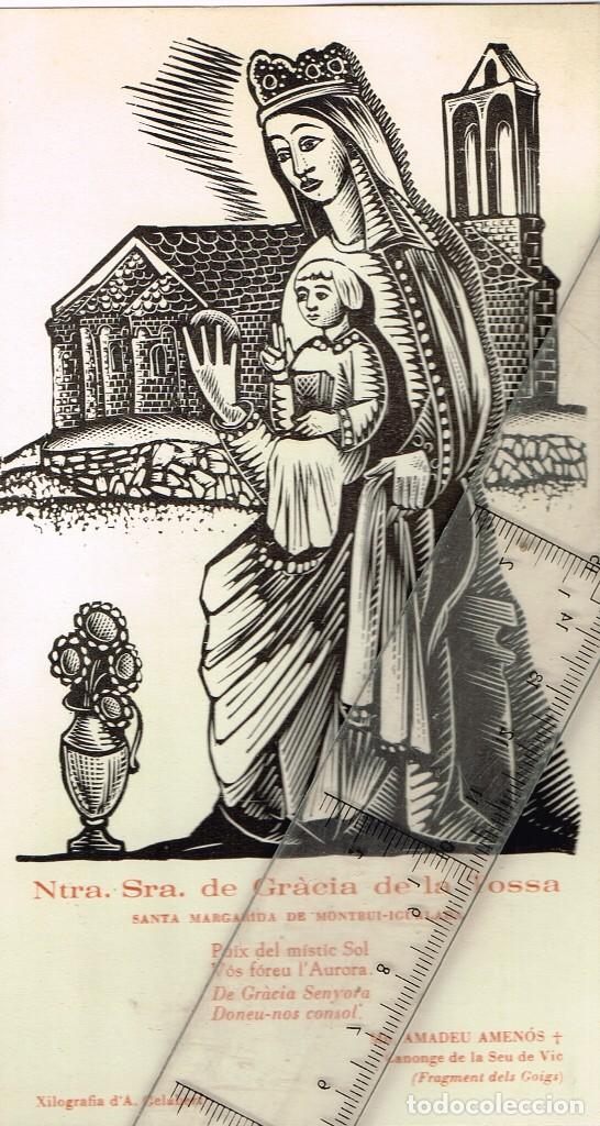 Coleccionismo: 1968 XILOGRAFIA Ntra. Sra. de Gr&agrave;cia de la Tossa - Sta. Margarida Montbui, Igualada CAMPANA BENEIDA