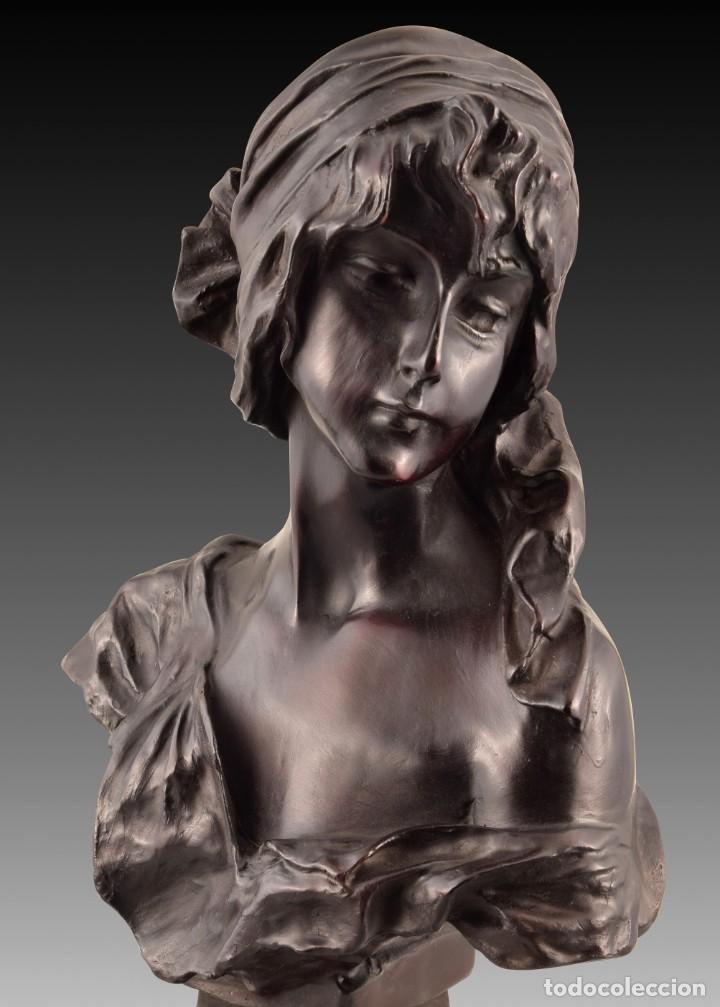 Coleccionismo: &ldquo;Busto de dama&rdquo;. Metal - Foto 2