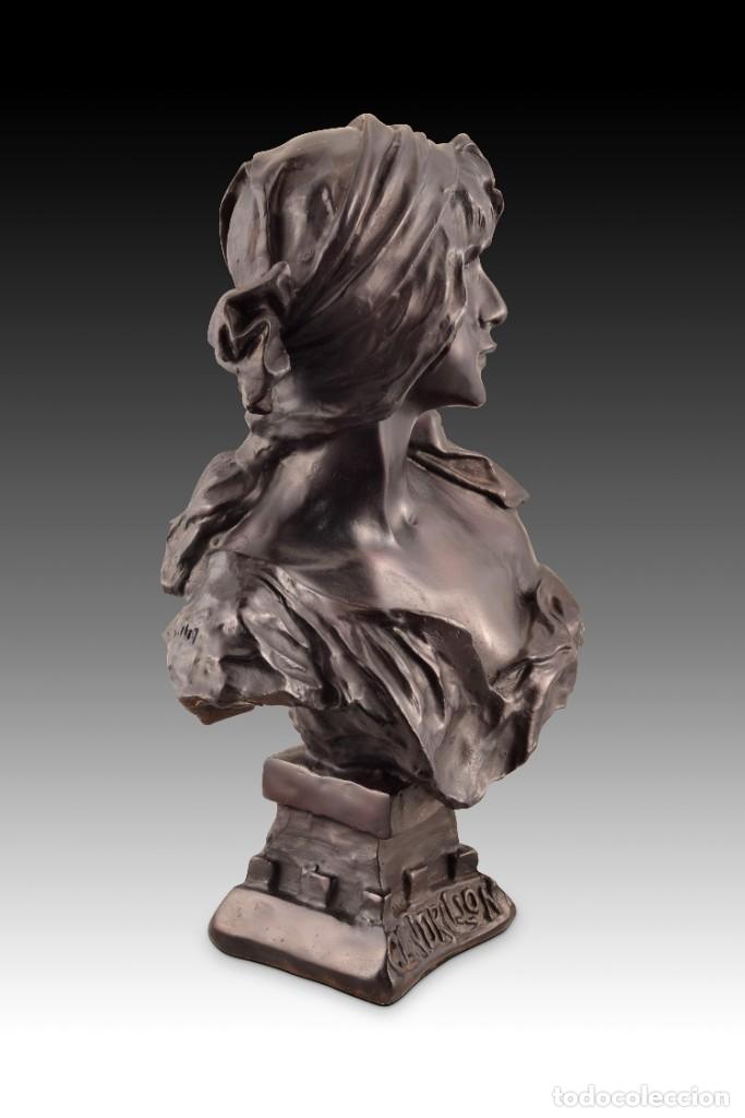 Coleccionismo: &ldquo;Busto de dama&rdquo;. Metal - Foto 5