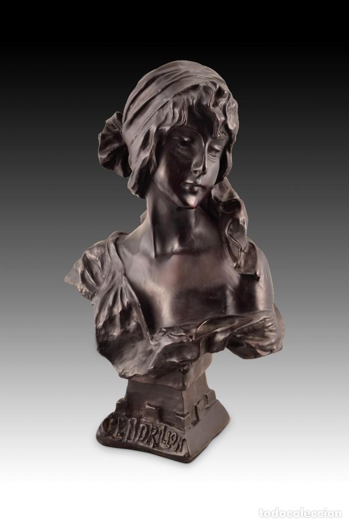 Coleccionismo: &ldquo;Busto de dama&rdquo;. Metal - Foto 7