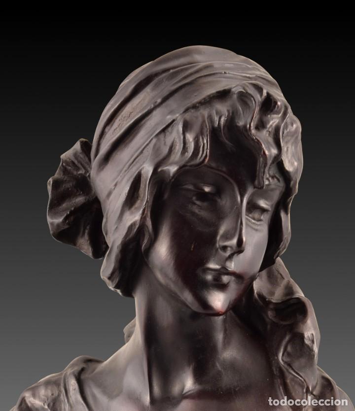 Coleccionismo: &ldquo;Busto de dama&rdquo;. Metal - Foto 12