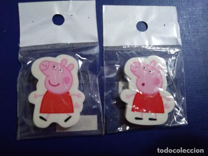 Coleccionismo: LOTE 2 GOMAS DE BORRAR DE PEPPA PIG - Foto 1