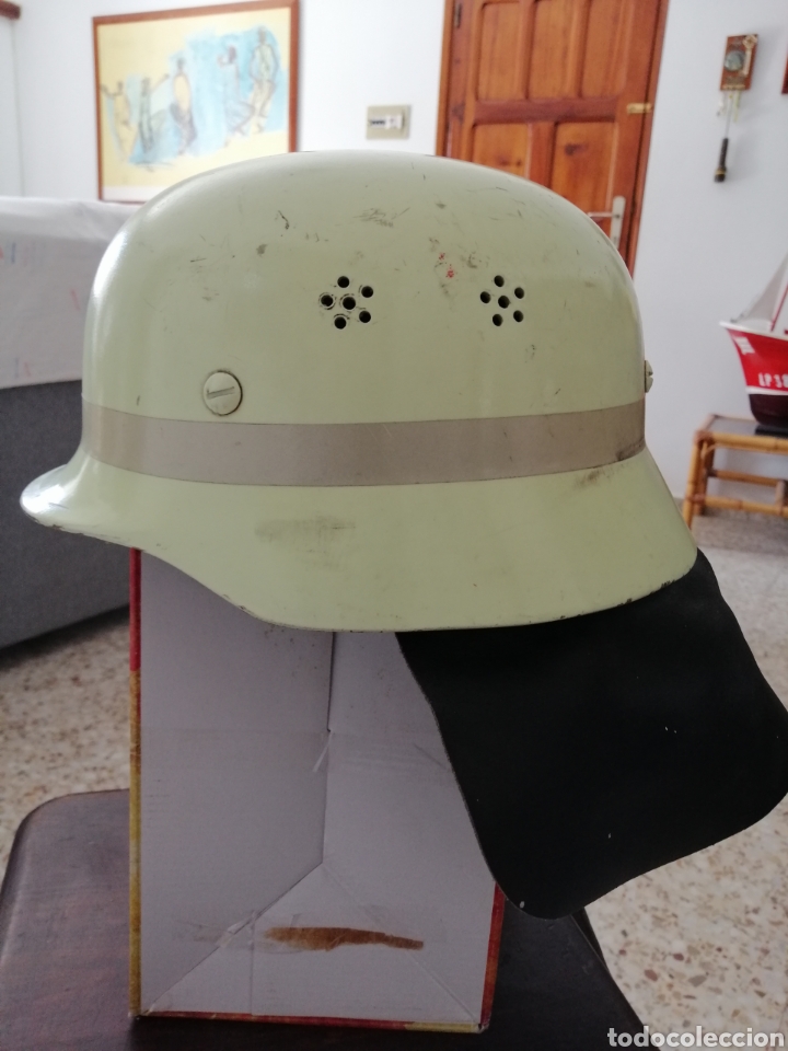 Coleccionismo: Casco Bombero Aleman M34-35 Schuberth - Foto 7