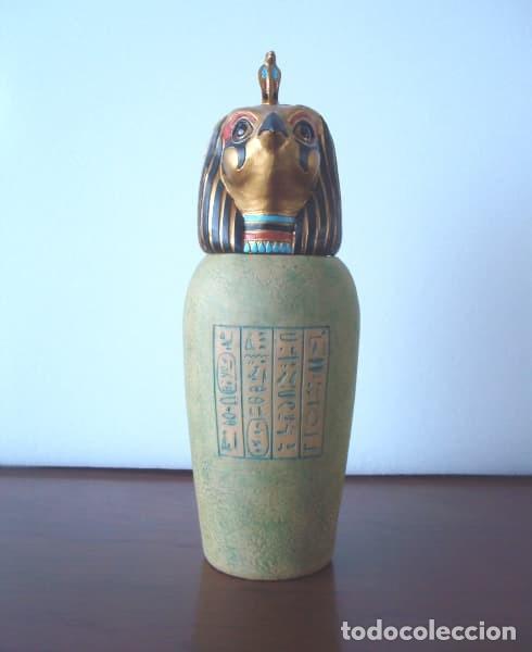 Coleccionismo: Vaso canope Antiguo Egipto con arena de la Gran Pir&aacute;mide