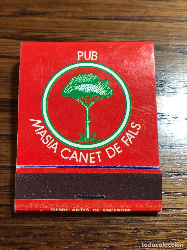 Coleccionismo: CAJA DE CERILLAS PUBLICIDAD PUB RESTAURANTE MAS&Iacute;A CANET DE FALS CARTERITA