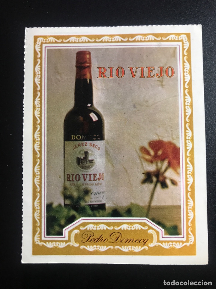 Coleccionismo: Tarjeta Pedro DOMECQ Jerez seco RIO VIEJO publicidad