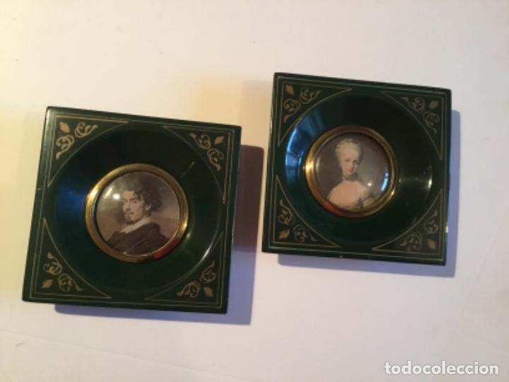 Coleccionismo: Pareja de cuadros con retratos - Foto 1