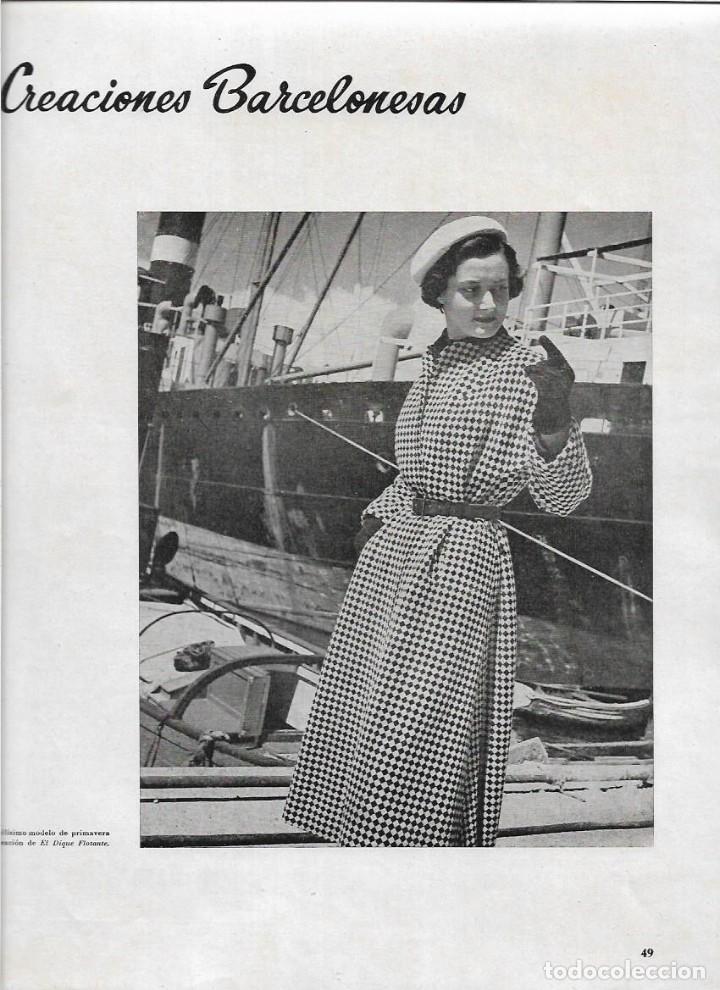 Collecting paper: A&Ntilde;O 1949 RECORTE PRENSA PUBLICIDAD MODA MODELO PRIMAVERA CREACION EL DIQUE FLOTANTE BARCELONA