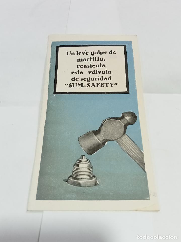 Sammelleidenschaft Papier: PUBLICIDAD. VALVULA SUM-SAFETY. BILBAO. SUMINISTROS FRIGOR&Iacute;FICOS. D&Iacute;PTICO. INFORMACI&Oacute;N E IMAGEN