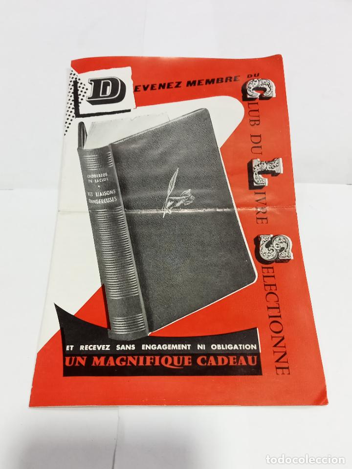 Sammelleidenschaft Papier: PUBLICIDAD FRANCESA. LIBRO. DEVENEZ MEMBRE CLUB DU LIVRE SELECTIONNE. 4 P&Aacute;GINAS. VER