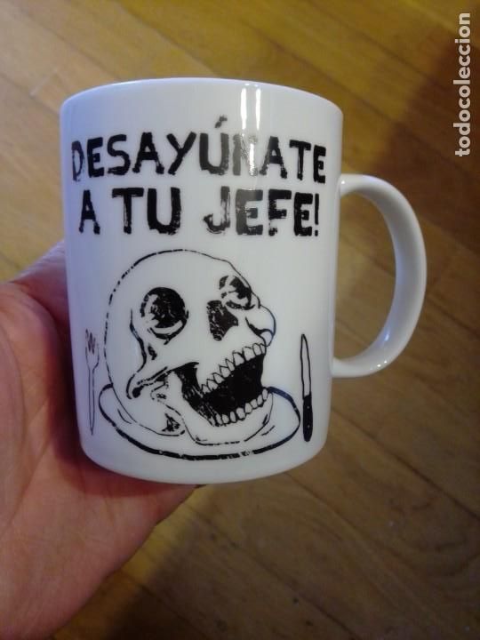 Coleccionismo: TAZA CERAMICA DESAYUNATE A TU JEFE , ROJO DE IZQUIERDAS PCE PARTIDO COMUNISTA ESPA&Ntilde;OL TRANSICI&Oacute;N