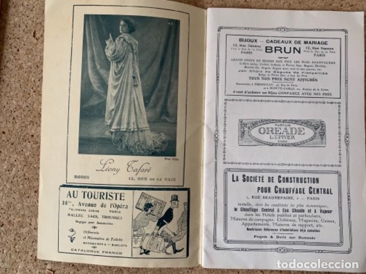Coleccionismo: Programa de mano del Theatre National de l&rsquo;Op&eacute;ra-Comique 1908 - Foto 2