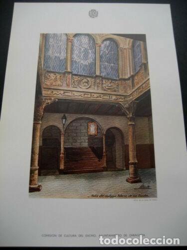 Colecionismo: Ambrosio Ruste: PATIO DE LA CASA DE PARDO. Zaragoza