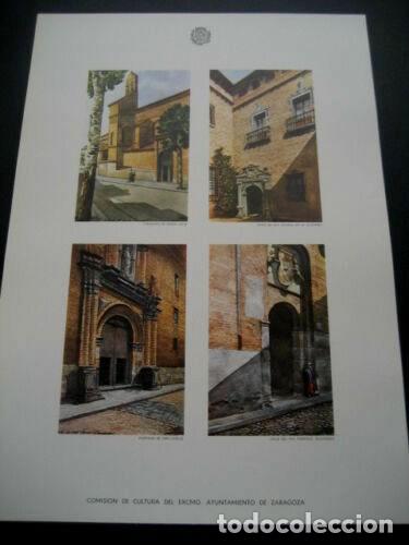 Coleccionismo: Ambrosio Ruste: CONVENTO SANTA LUCIA, PATIO SAN MARTIN, PORTADA SAN CARLOS Y AGUSTINOS. Zaragoza