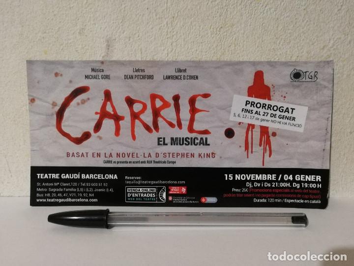 Coleccionismo: FOLLETO ORIGINAL - CARRIE EL MUSICAL - STEPHEN KING - TERROR - BARCELONA
