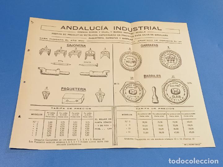 Sammelleidenschaft Papier: PUBLICIDAD. ANDALUC&Iacute;A INDUSTRIAL. PRODUCTOS MET&Aacute;LICOS. CON PRECIOS. ILUSTRADO. VER