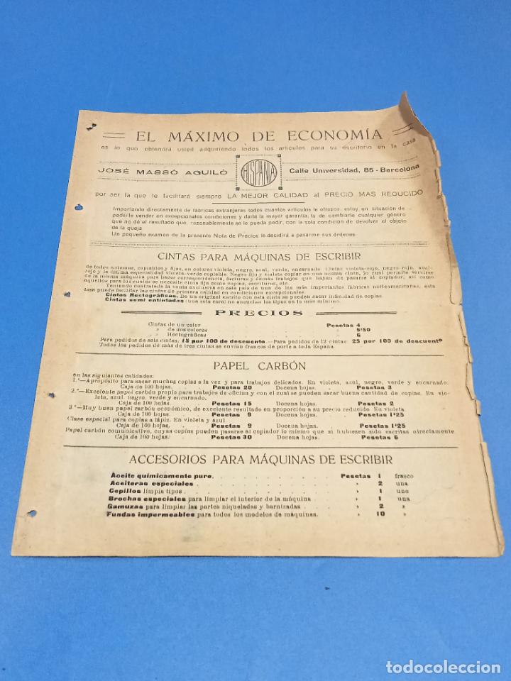 Sammelleidenschaft Papier: CATALOGO PUBLICITARIO. EL M&Aacute;XIMO DE ECONOM&Iacute;A. JOS&Eacute; MASS&Oacute; AGUIL&Oacute;. PAPELERIAS. ILUSTRADO. PRECIOS. VER