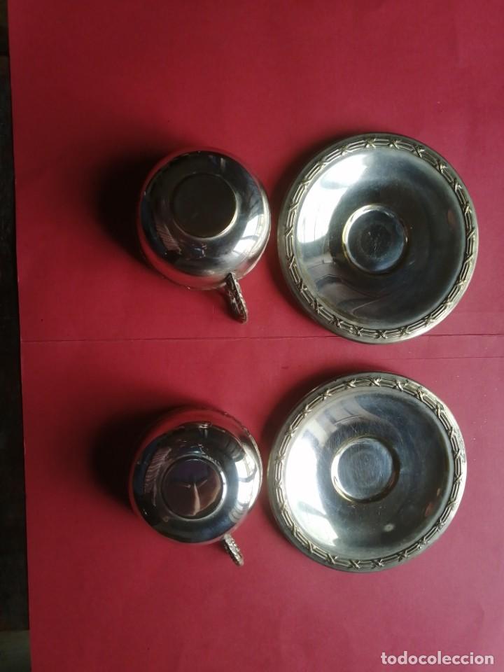 Coleccionismo: 2 tazas con sus platos, meneses - Foto 2