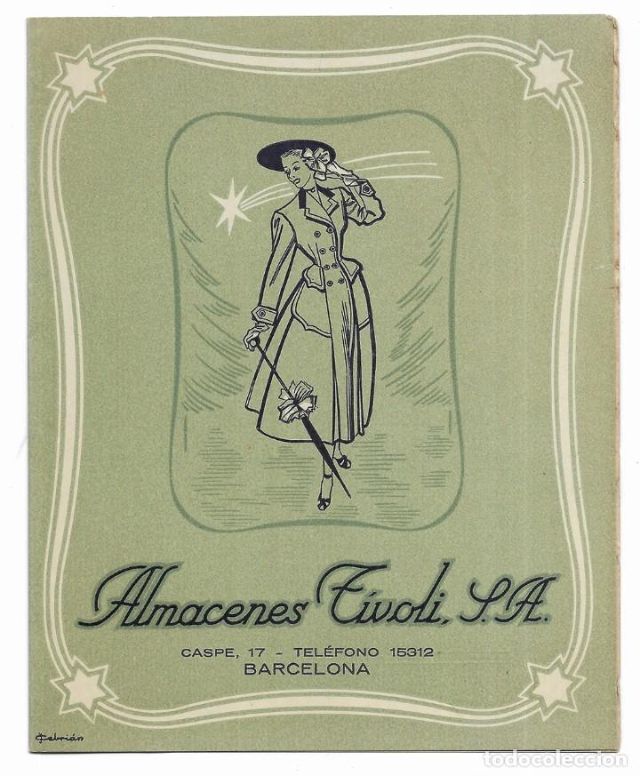 Coleccionismo: Nadala. Publicidad Almacenes T&iacute;voli, S.A. Felices Navidades y A&ntilde;o Nuevo. 1949