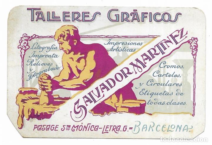 Coleccionismo: Tarjeta de presentaci&oacute;n. SALVADOR MARTINEZ. Talleres Gr&aacute;ficos