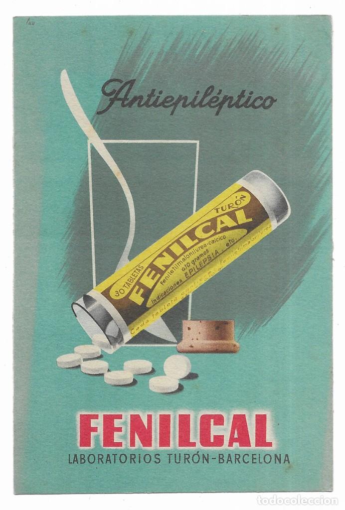 Coleccionismo: Publicidad, FENILCAL. Antiepil&eacute;ptico.