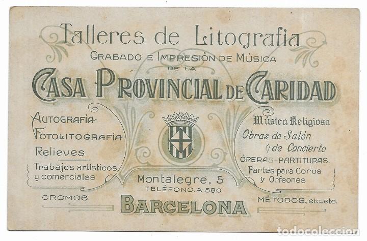 Coleccionismo: Tarjeta de presentaci&oacute;n. Casa Provincial de Caridad. Talleres de Litografia. Grabado e Impresi&oacute;n de