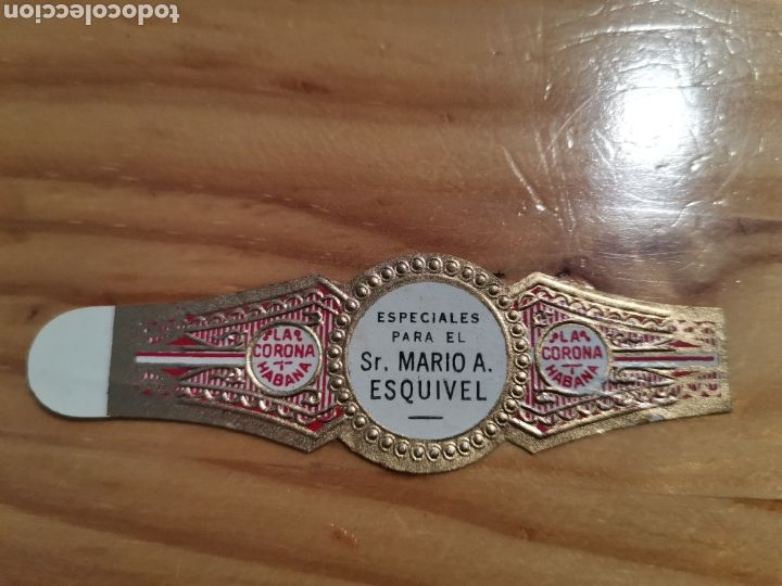 Coleccionismo: F Vitola cl&aacute;sica Habana. Pla & Corona. Especiales para el Sr. Mario A. Esquivel. Puro Habano
