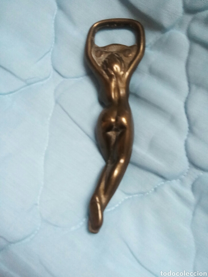 Coleccionismo: Abridor de botellas bronce - Foto 4