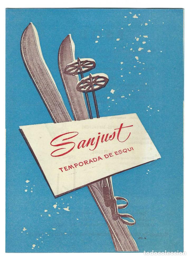 Coleccionismo: TR&Iacute;PTICO PUBLICITARIO- SANJUST. SASTRER&Iacute;A DE INVIERNO. TEMPORADA DE ESQU&Iacute;. CANUDA. BARCELONA