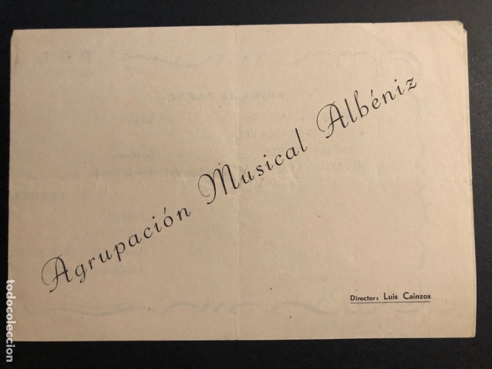Coleccionismo: Programa teatro Rosal&iacute;a De Castro La Coru&ntilde;a 1957 agrupacion musical albeniz Luis cainzos 7