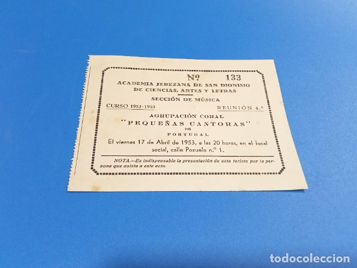 Sammelleidenschaft Papier: ACADEMIA JEREZANA SAN DIONISIO. SECCI&Oacute;N M&Uacute;SICA. 1952-1953. AGRUPACI&Oacute;N CORAL PEQUE&Ntilde;AS CANTORAS. 1953
