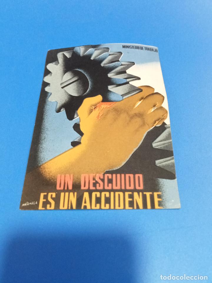 Sammelleidenschaft Papier: PUBLICIDAD. MINISTERIO DE TRABAJO.UN DESCUIDO ES UN ACCIDENTE. 10 X 15